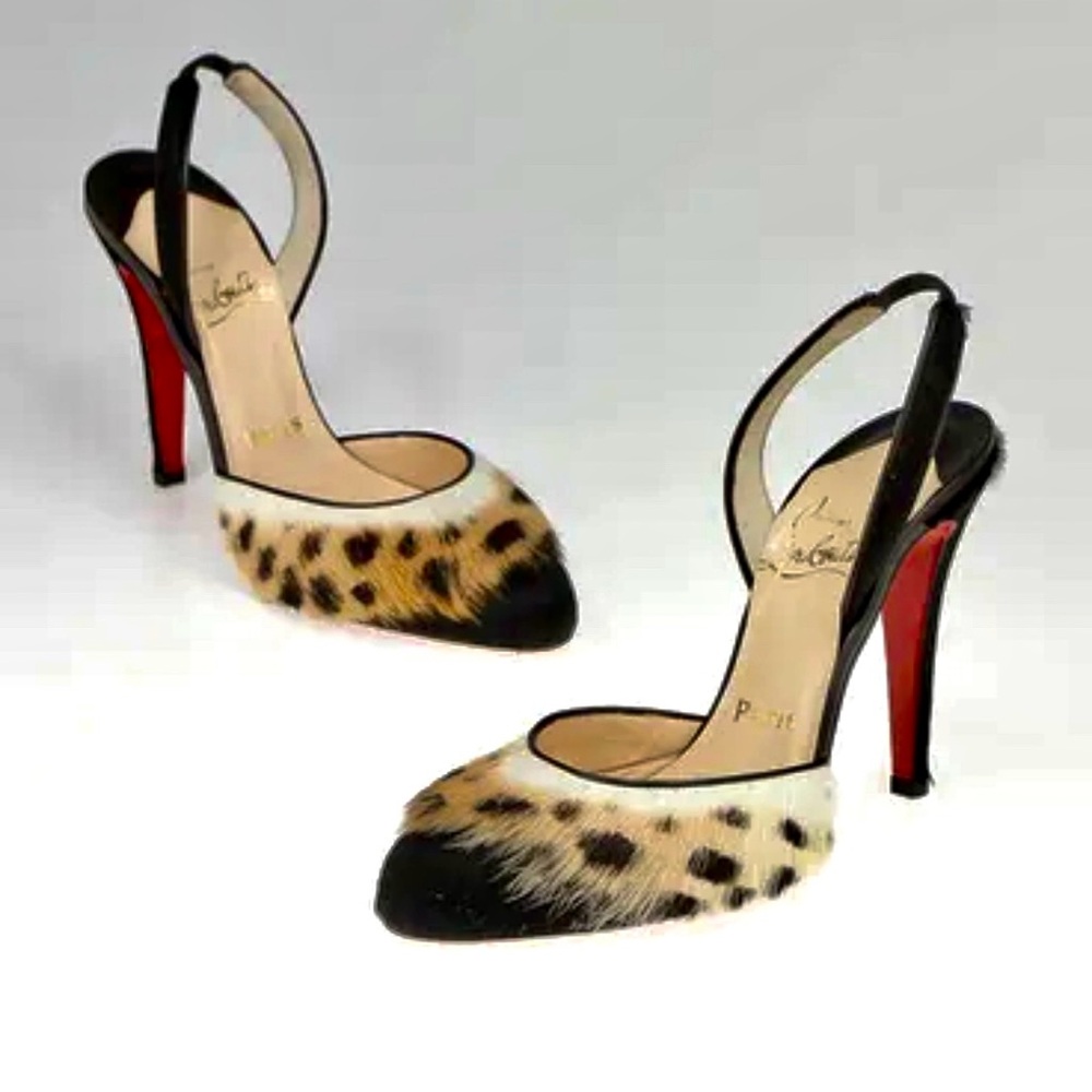 Christian Louboutin Animal Print Heels - Picture 1 of 4
